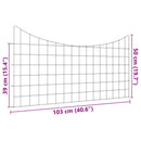 vidaXL Tó Kerítés Készlet 5 pcs Zöld 100 x 50 cm Acél