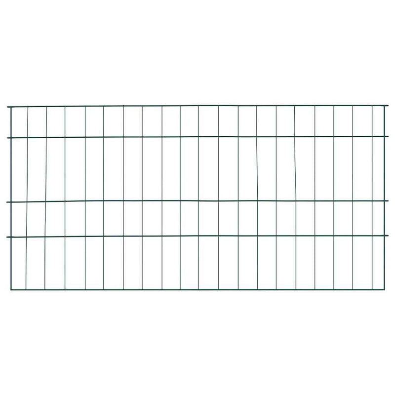 vidaXL Tó Kerítés Készlet 5 pcs Zöld 100 x 50 cm Acél
