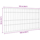 vidaXL Tó Kerítés Készlet 5 pcs Zöld 100 x 50 cm Acél