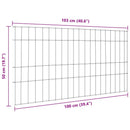 vidaXL Tó Kerítés Készlet 5 pcs Zöld 100 x 50 cm Acél