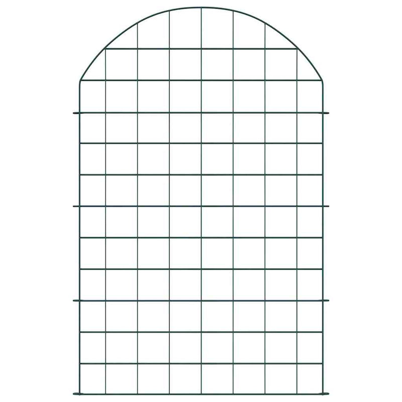 vidaXL Tó Kerítés Készlet 8 pcs Zöld 50 x 80 cm Acél