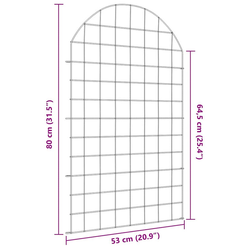 vidaXL Tó Kerítés Készlet 8 pcs Zöld 50 x 80 cm Acél