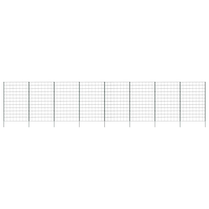 vidaXL Tó Kerítés Készlet 8 pcs Zöld 50 x 80 cm Acél