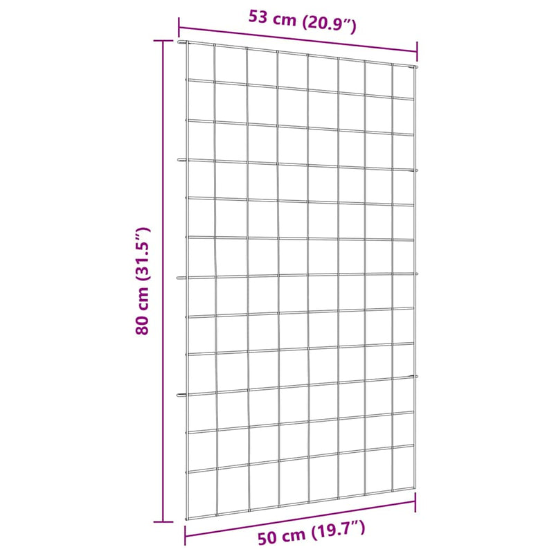 vidaXL Tó Kerítés Készlet 8 pcs Zöld 50 x 80 cm Acél