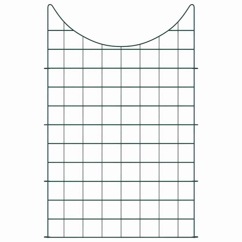 vidaXL Tó Kerítés Készlet 8 pcs Zöld 50 x 80 cm Acél