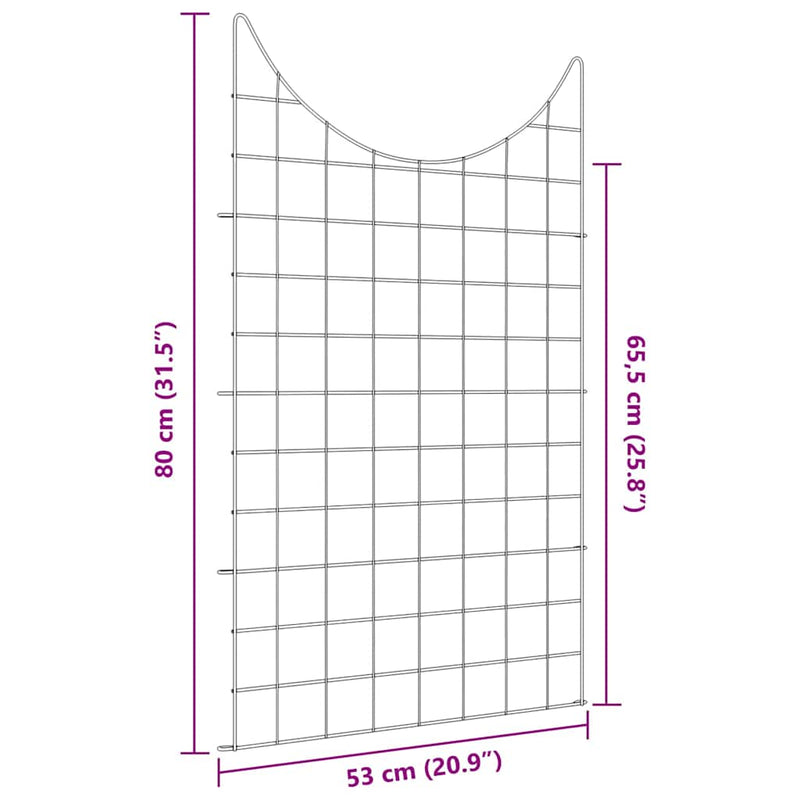 vidaXL Tó Kerítés Készlet 8 pcs Zöld 50 x 80 cm Acél