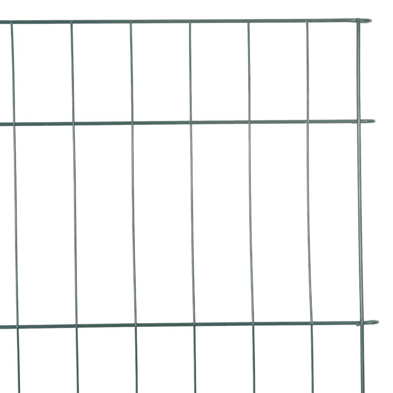 vidaXL Tó Kerítés Készlet 8 pcs Zöld 50 x 80 cm Acél