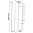 vidaXL Tó Kerítés Készlet 8 pcs Zöld 50 x 80 cm Acél