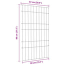 vidaXL Tó Kerítés Készlet 8 pcs Zöld 50 x 80 cm Acél