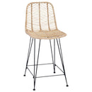 vidaXL Bárszék 2 pcs 44,5 x 54,5 x 97,5 cm Rattan és Vas