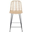 vidaXL Bárszék 2 pcs 44,5 x 54,5 x 97,5 cm Rattan és Vas