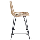 vidaXL Bárszék 2 pcs 44,5 x 54,5 x 97,5 cm Rattan és Vas