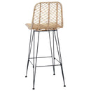 vidaXL Bárszék 2 pcs 44 x 52 x 111 cm Rattan és Vas
