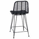 vidaXL Bárszék 2 pcs 44,5 x 54,5 x 97,5 cm Rattan és Vas