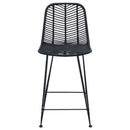 vidaXL Bárszék 2 pcs 44,5 x 54,5 x 97,5 cm Rattan és Vas