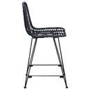 vidaXL Bárszék 2 pcs 44,5 x 54,5 x 97,5 cm Rattan és Vas
