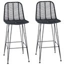 vidaXL Bárszék 2 pcs 44 x 52 x 111 cm Rattan és Vas