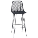 vidaXL Bárszék 2 pcs 44 x 52 x 111 cm Rattan és Vas