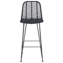 vidaXL Bárszék 2 pcs 44 x 52 x 111 cm Rattan és Vas