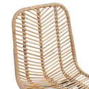 vidaXL Étkezőszék 2 pcs Rattan és Vas Természetes 44,5 x 54,5 x 85 cm