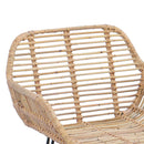 vidaXL Bárszék 2 pcs Természetes 55 x 52 x 92 cm Rattan és Vas