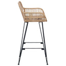 vidaXL Bárszék 2 pcs 55 x 52 x 92 cm Rattan és Vas