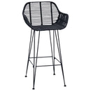 vidaXL Bárszék 2 pcs 55 x 52 x 92 cm Rattan és Vas