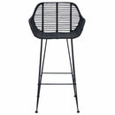 vidaXL Bárszék 2 pcs 55 x 52 x 92 cm Rattan és Vas
