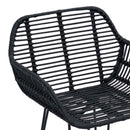 vidaXL Bárszék 2 pcs 55 x 52 x 105 cm Rattan és Vas