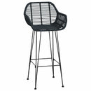 vidaXL Bárszék 2 pcs 55 x 52 x 105 cm Rattan és Vas