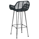 vidaXL Bárszék 2 pcs 55 x 52 x 105 cm Rattan és Vas