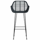 vidaXL Bárszék 2 pcs 55 x 52 x 105 cm Rattan és Vas