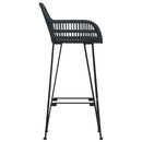 vidaXL Bárszék 2 pcs 55 x 52 x 105 cm Rattan és Vas