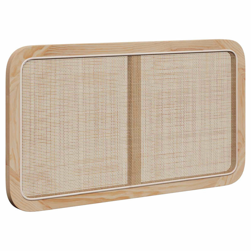 vidaXL Fejtámla fejtámlával Természetes 100 x 55 x 3 cm Rattan