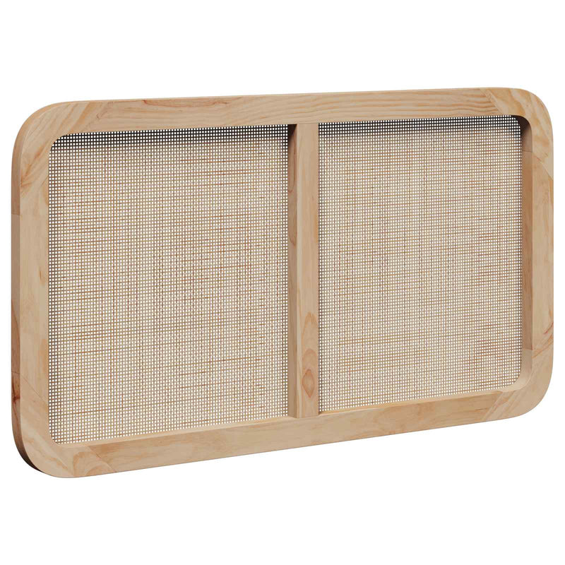 vidaXL Fejtámla fejtámlával Természetes 100 x 55 x 3 cm Rattan