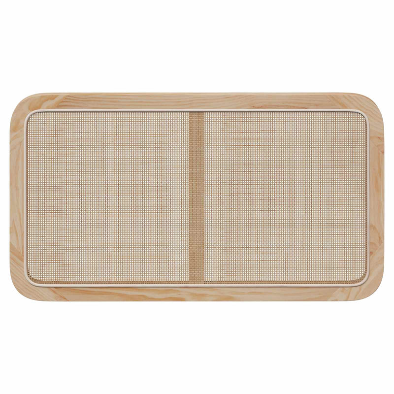 vidaXL Fejtámla fejtámlával Természetes 100 x 55 x 3 cm Rattan