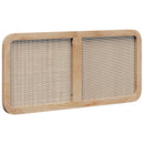 vidaXL Fejtámla fejtámlával Természetes 120 x 55 x 3 cm Rattan