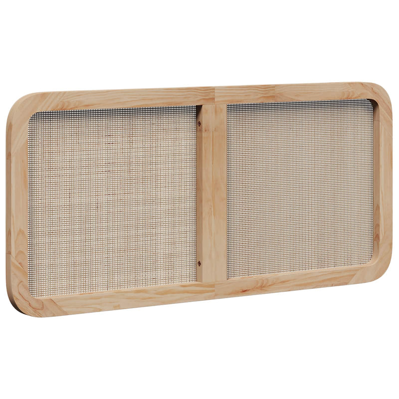 vidaXL Fejtámla fejtámlával Természetes 120 x 55 x 3 cm Rattan