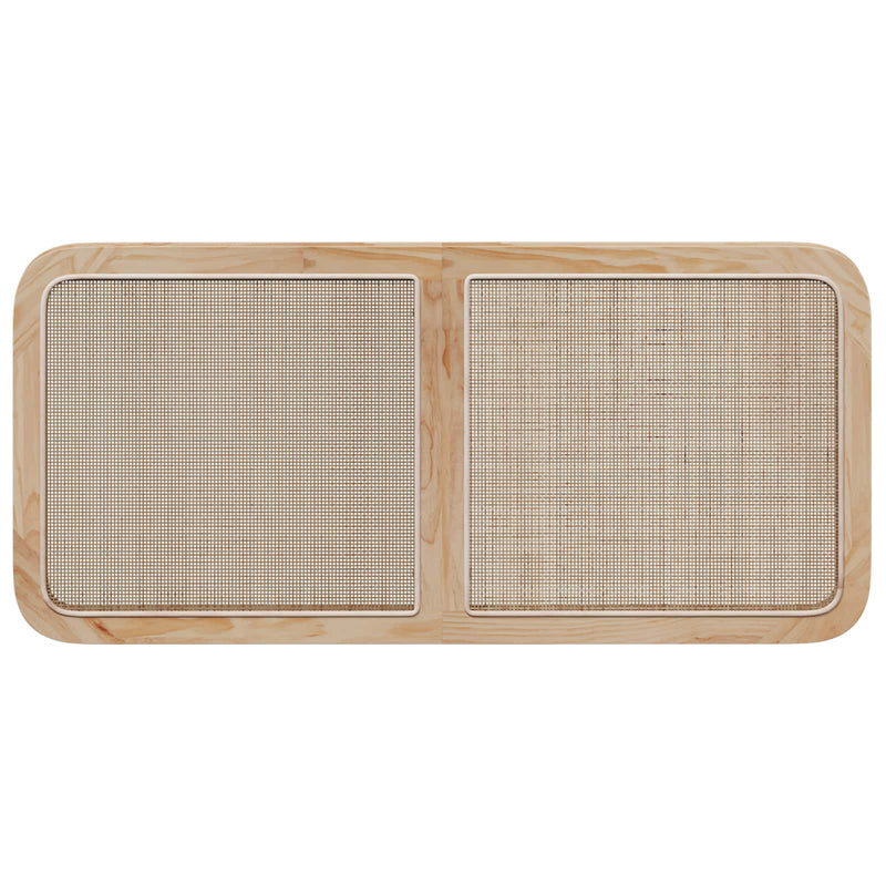 vidaXL Fejtámla fejtámlával Természetes 120 x 55 x 3 cm Rattan