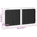 vidaXL Fejtámla fejtámlával Természetes 120 x 55 x 3 cm Rattan