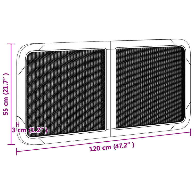 vidaXL Fejtámla fejtámlával Természetes 120 x 55 x 3 cm Rattan