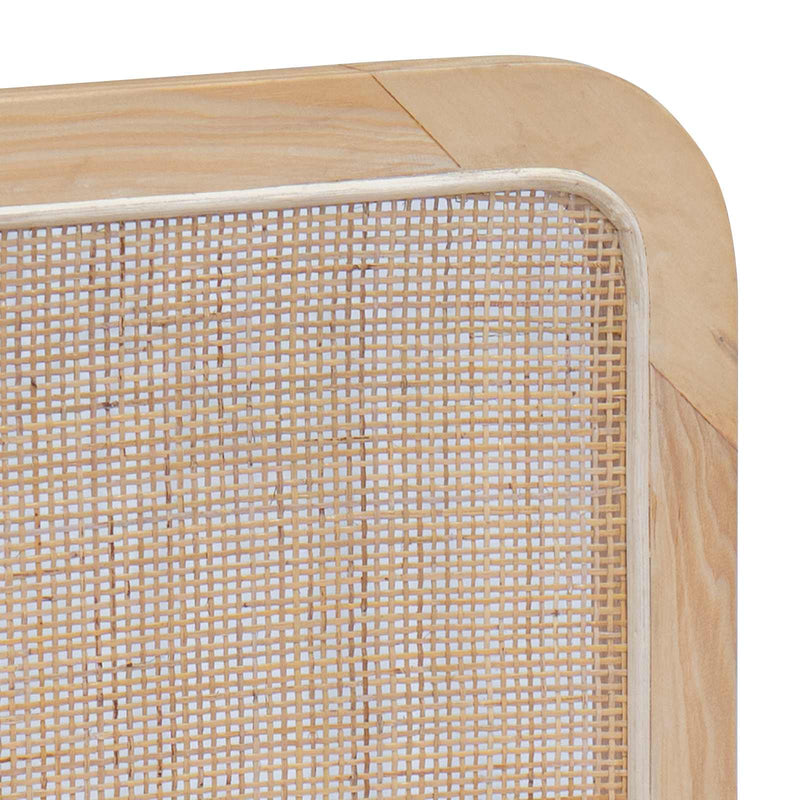 vidaXL Fejtámla fejtámlával Természetes 140 x 55 x 3 cm Rattan