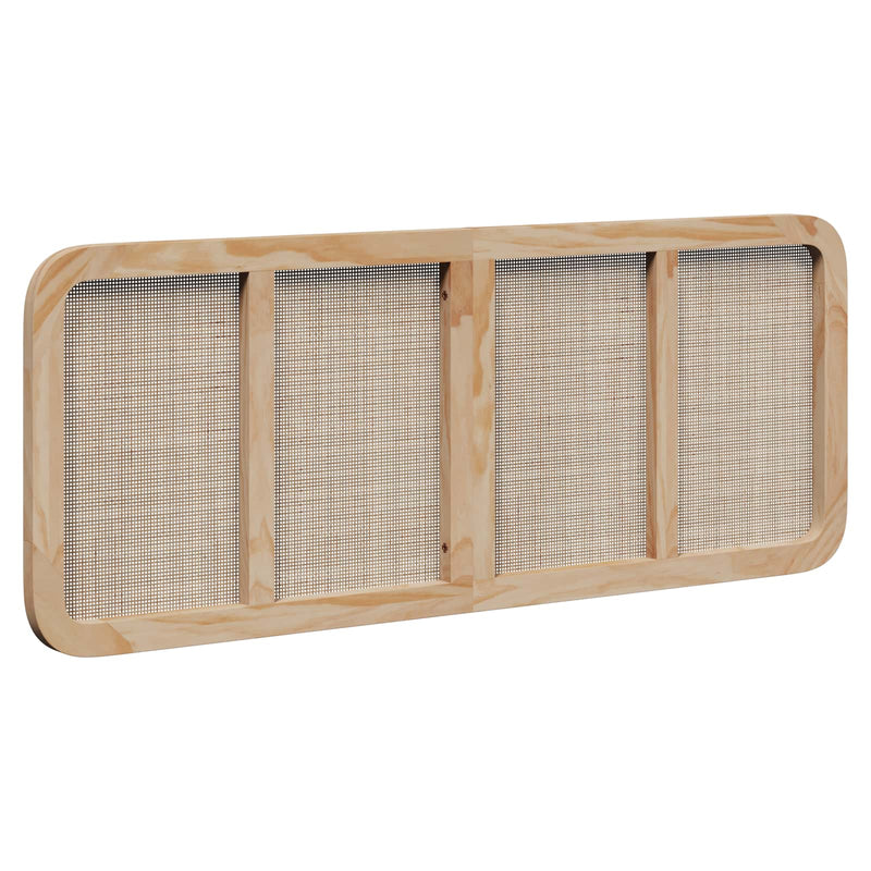 vidaXL Fejtámla fejtámlával Természetes 140 x 55 x 3 cm Rattan