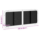 vidaXL Fejtámla fejtámlával Természetes 140 x 55 x 3 cm Rattan