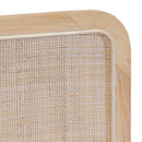 vidaXL Fejtámla fejtámlával Természetes 160 x 55 x 3 cm Rattan