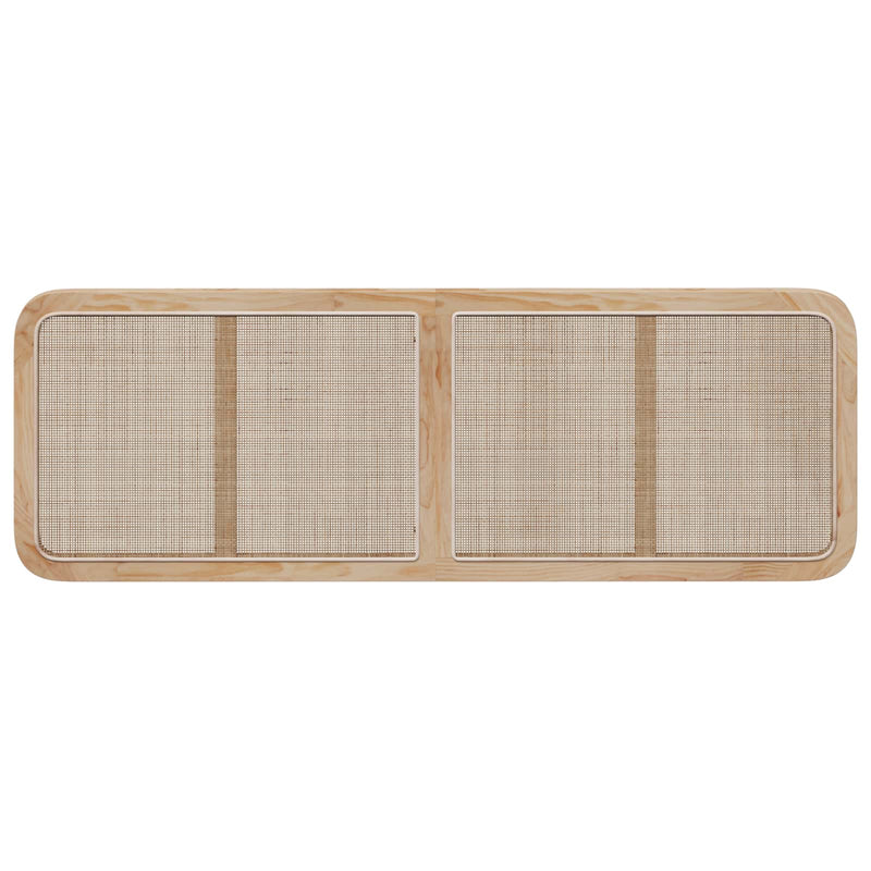 vidaXL Fejtámla fejtámlával Természetes 160 x 55 x 3 cm Rattan