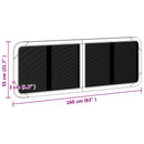 vidaXL Fejtámla fejtámlával Természetes 160 x 55 x 3 cm Rattan