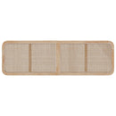 vidaXL Fejtámla fejtámlával Természetes 180 x 55 x 3 cm Rattan