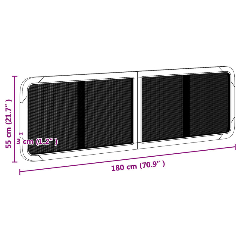 vidaXL Fejtámla fejtámlával Természetes 180 x 55 x 3 cm Rattan