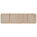 vidaXL Fejtámla fejtámlával Természetes 200 x 55 x 3 cm Rattan